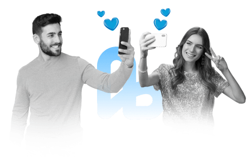 Man and woman chatting